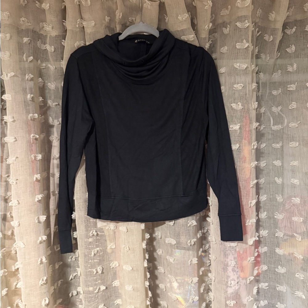 Athleta Black Cowl Neck Top